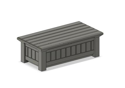 Basic Outdoor Coffee Table • 1:64 Scale