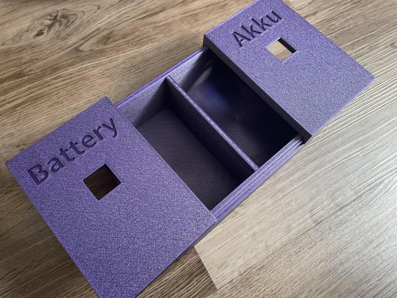 Recycling box for batteries and rechargeable batteries