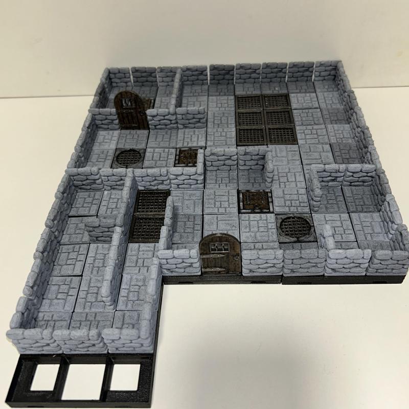 TABLETOP DUNGEON MODULAR DND TERRAIN PRISON HERO QUEST DUNGEONS AND DRAGONS CELLAR CASTLE RUINS TILES TILES TERRAIN
