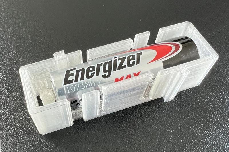 AA battery box/pack, no springs, shock resistant contact.