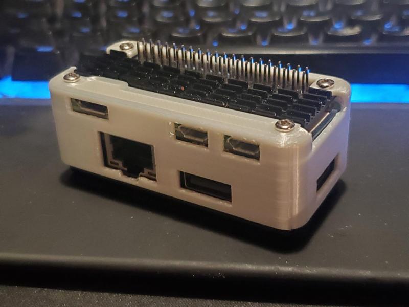 Pi Zero 2W Waveshare  Ethernet / USB HUB HAT (B)  case with heatsink Cover