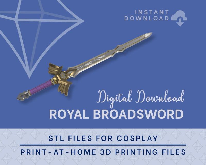 LINK Royal Broadsword STL FILES [The Legend of Zelda: Breath of the Wild] Cosplay Prop | 3D Print files