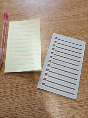 3 by 5 Post-it to do list
