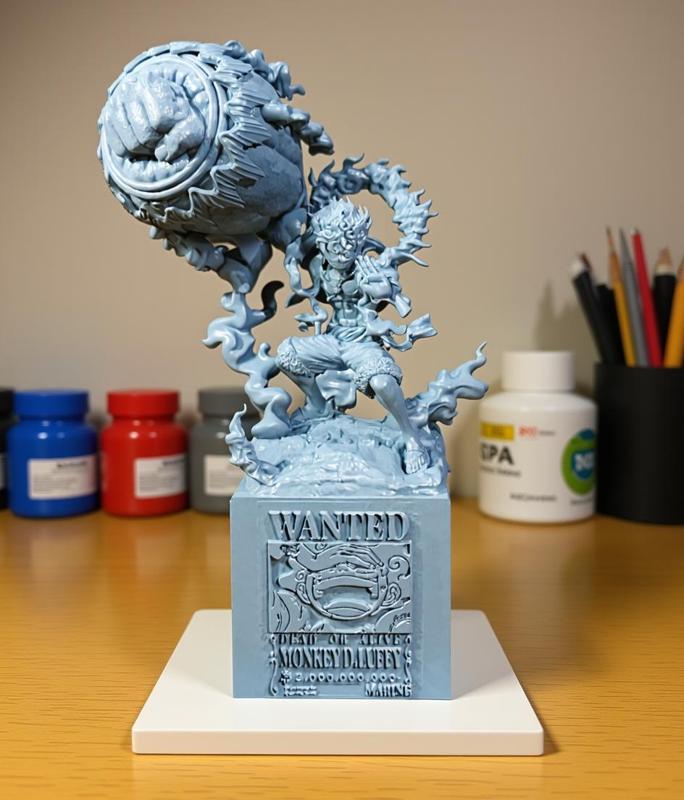 Luffy nika  - gear 5 - One piece - split part - 3D print model