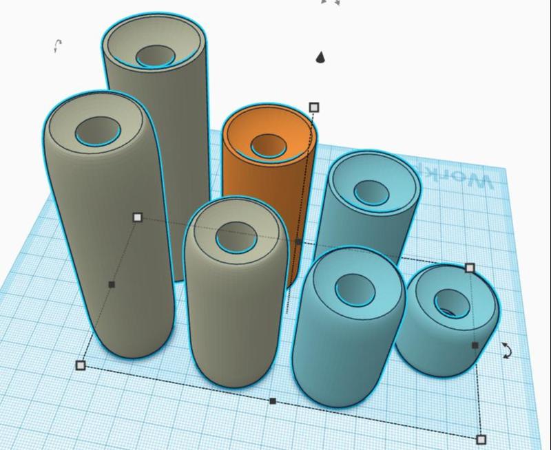 Various Sized Airsoft Mock Suppressors