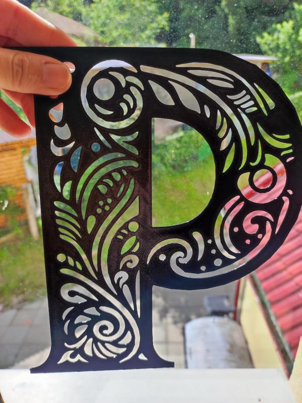 Stencil: letter P