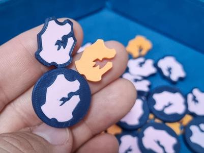 Damaged Armor Tokens for Board Games