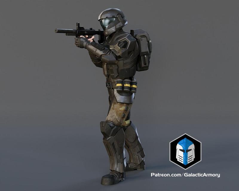 Halo ODST Figurine - Pose 4 - 3D Print Files