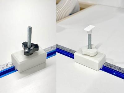 Miter saw t-track stop block