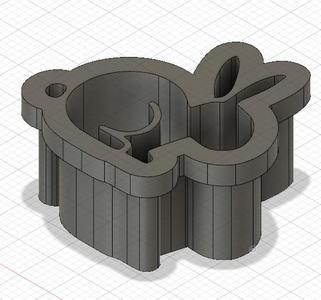 Rabbit shape cutter for cookies or polymer clay - Cortador forma de conejo para galletas o arcilla polimérica