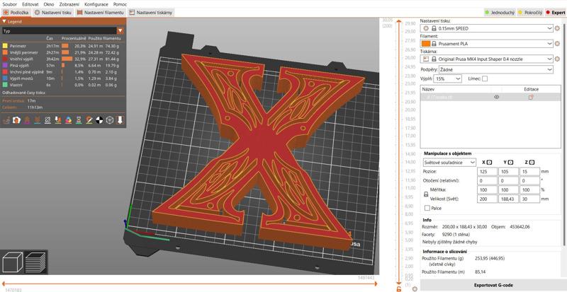 standing initial: letter X (version 2)