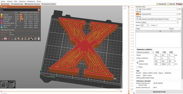 standing initial: letter X (version 2)