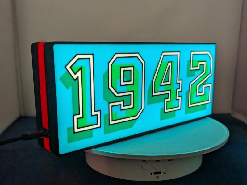 1942 Arcade Game Logo Lightbox