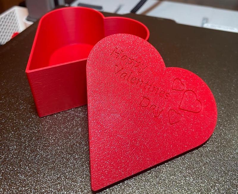 Valentines day heart box