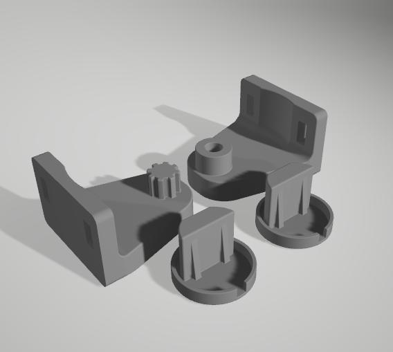 Blind roller bracket + End Cap