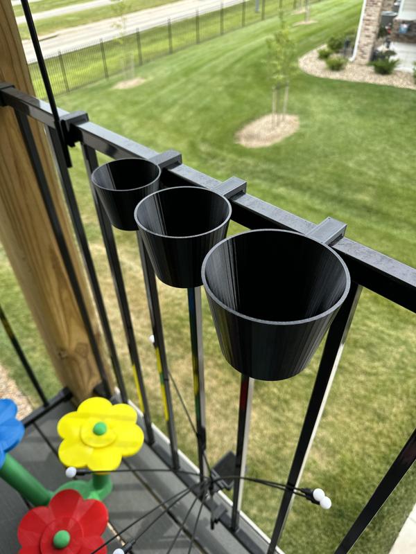 Small Pots to Hang on Railing