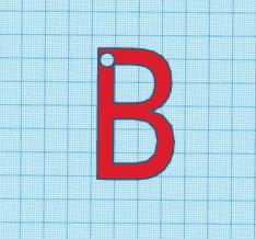letter B keychain