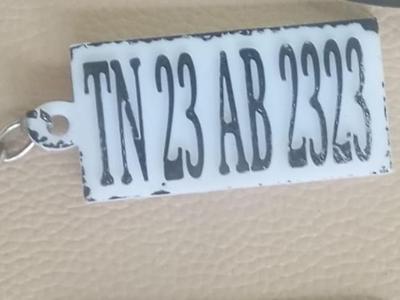 Number Plate Keychain
