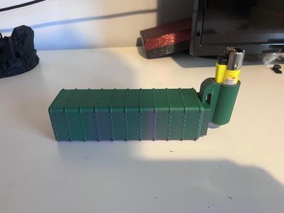 Portable Weed Rolling box/Perch/Tray + doob tube + clipper holder.