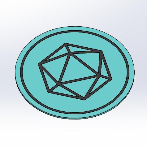 DICE LOGO D&D CUP HOLDER PORTA COPOS