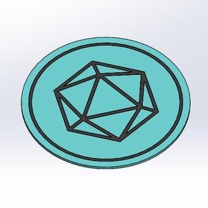 DICE LOGO D&D CUP HOLDER PORTA COPOS