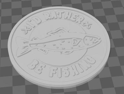 I'd Rather Be Fishing Coaster