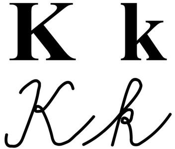 Simple letter Kk