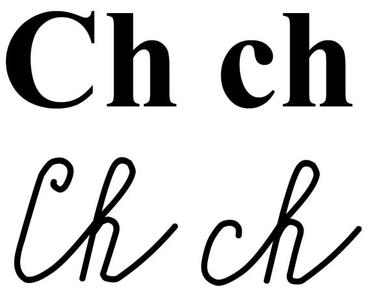 Simple letter Ch ch