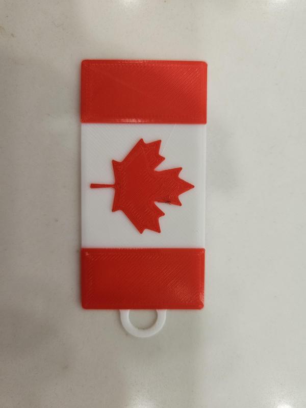Canadian Flag Hanging Tag
