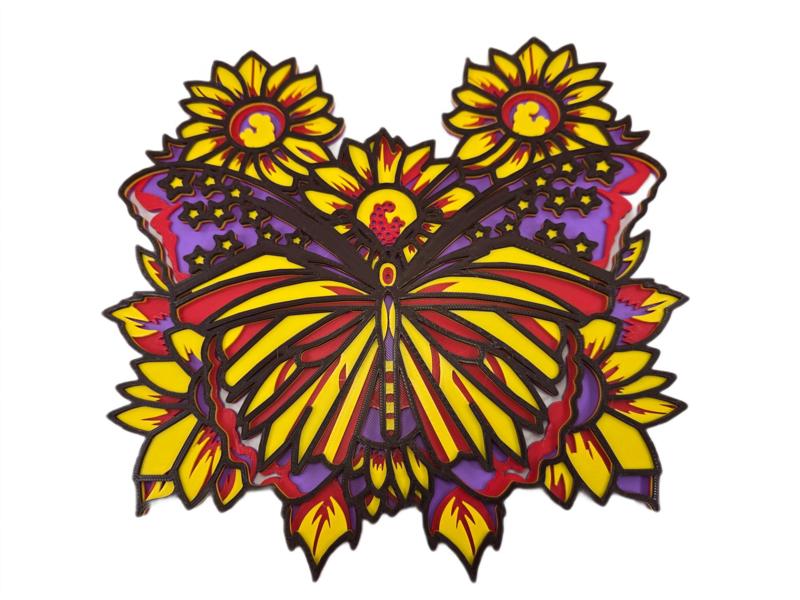 Butterfly Mandala 3D Wall Art