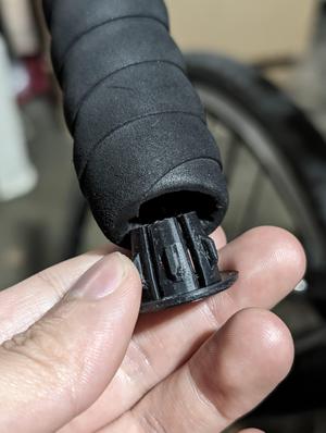 Parametric road bike handlebar cap