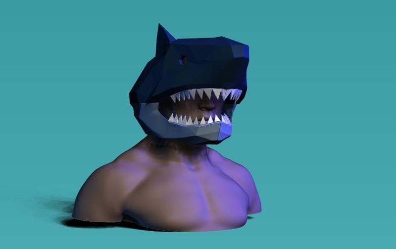 shark head helmet