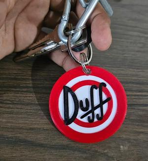 Duff beer logo keychain