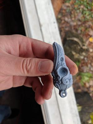 Crow skull keychain and desk ornament