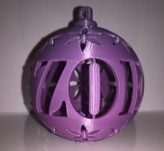 Christmas ball First name ZOE