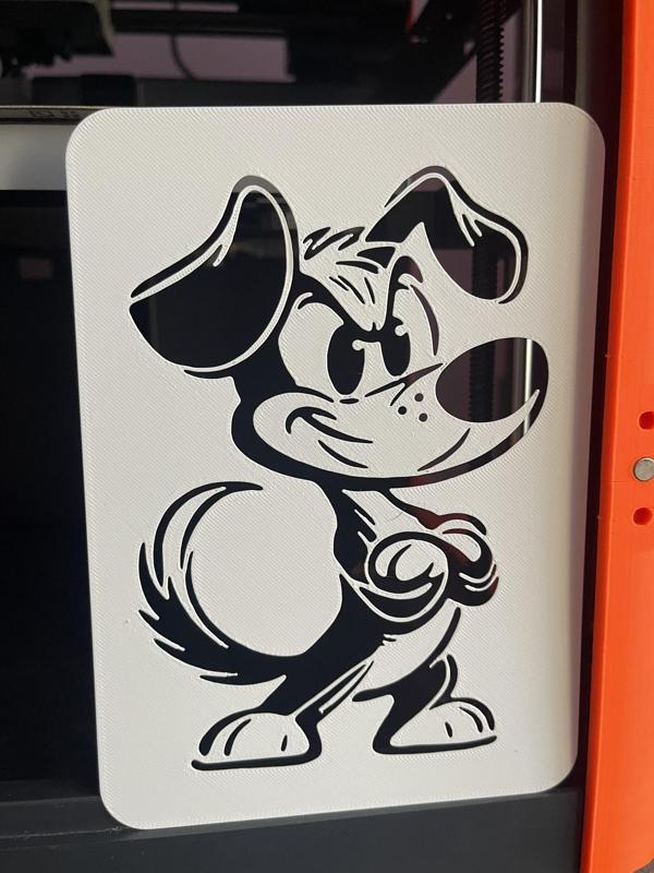 Cartoon Dog 3 - Stencil template