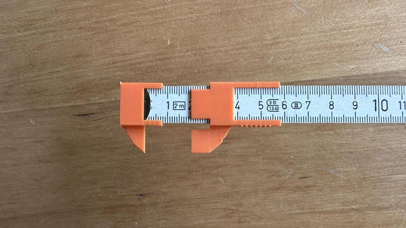 Messschieber / Schieblehre für Zollstock / Metermaß