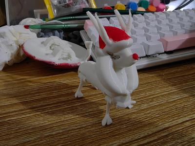 Christmas Reindeer, Articulated Print-in-Place, No Supports Required