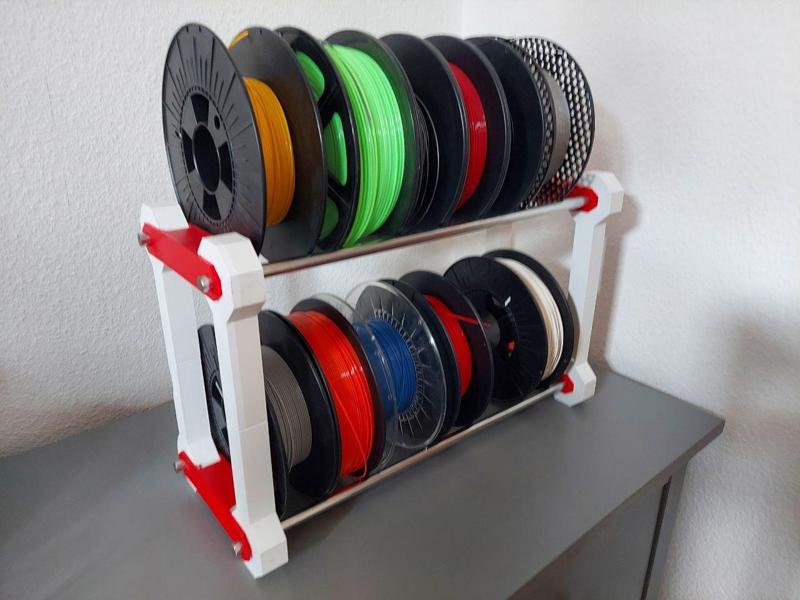 Additional support for the Filament Rack with Aluminium Bars