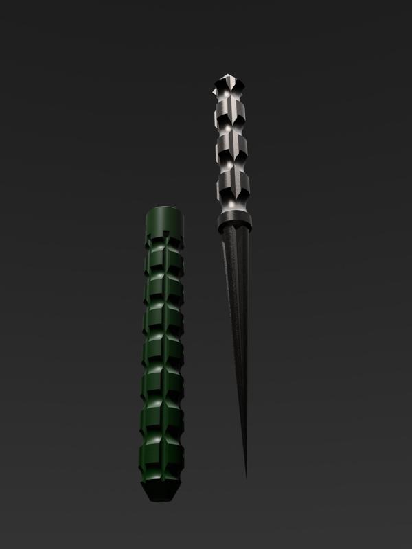 A small dagger with a scabbard