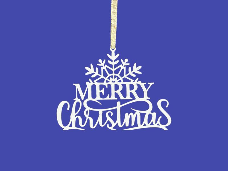 Merry Christmas Ornament Words