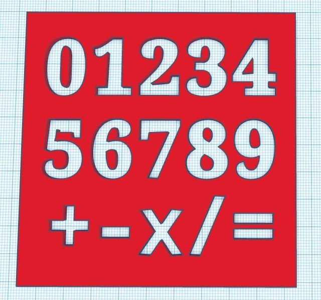 Šablona čísel / number temlate