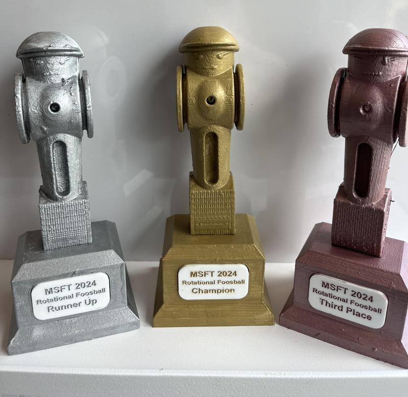 Foosball Foosman Cutted in Half for Trophy