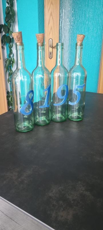 Tischnummern für Weinflaschen