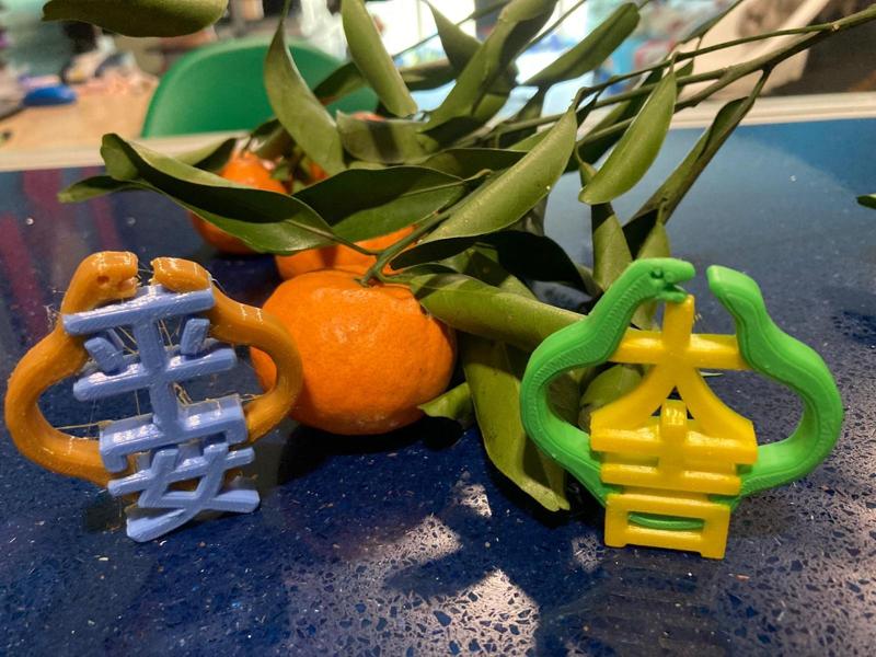 2025 Chinese new year of snake ornament - in peace