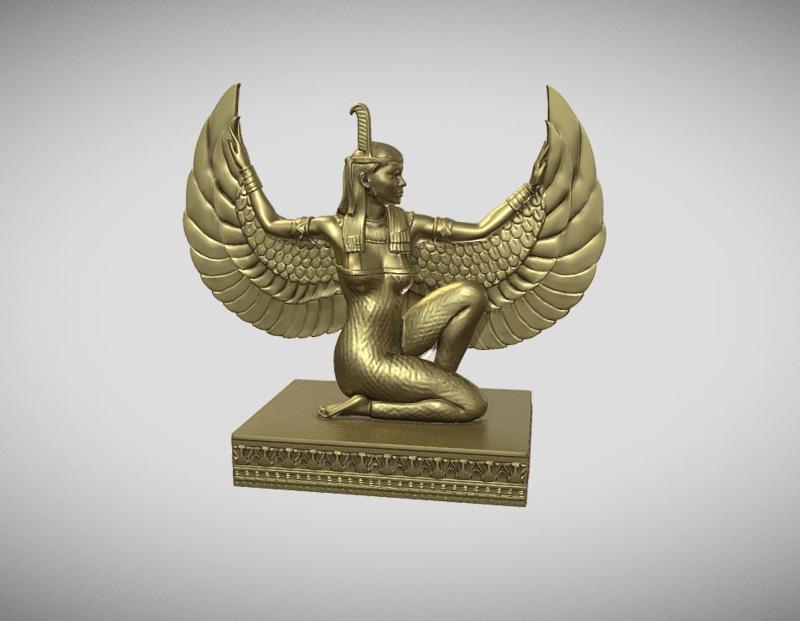 Maat egyptian goddess statue for 3d print 3D print model