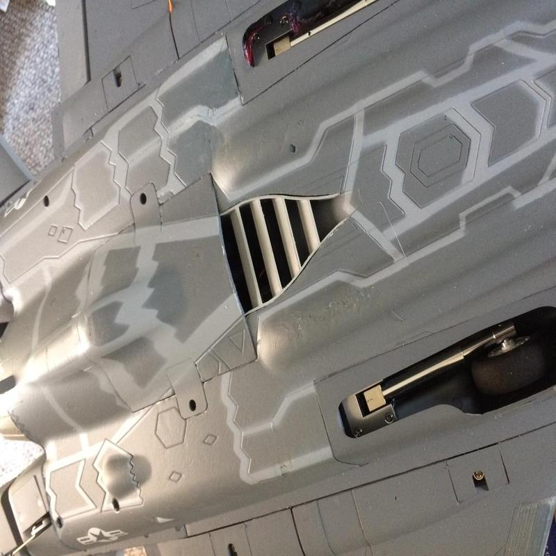 Grill for cheater intake on Freewing F-35 V3