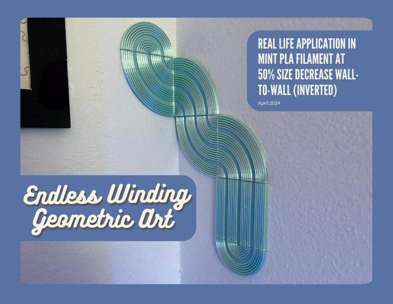 Endless Winding Geometric Display Art