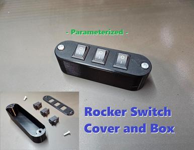 Parameterized Rocker Switch Cover Plate and Box