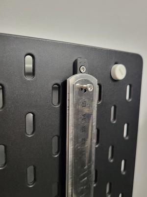 Skadis ruler holder with T-nut mounting system